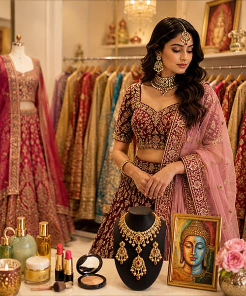 Parul's Premium Beauty Salon Products and Setup
